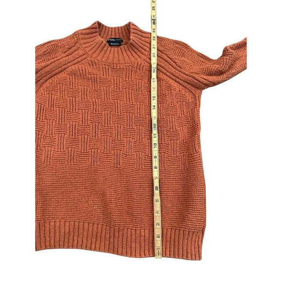 prAna Women's Red Mock Neck Raglan Sleeve Sky Meadow Sweater Size XS - Picture 7 of 7